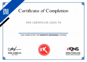 itKINS Website Designing Course Certificates