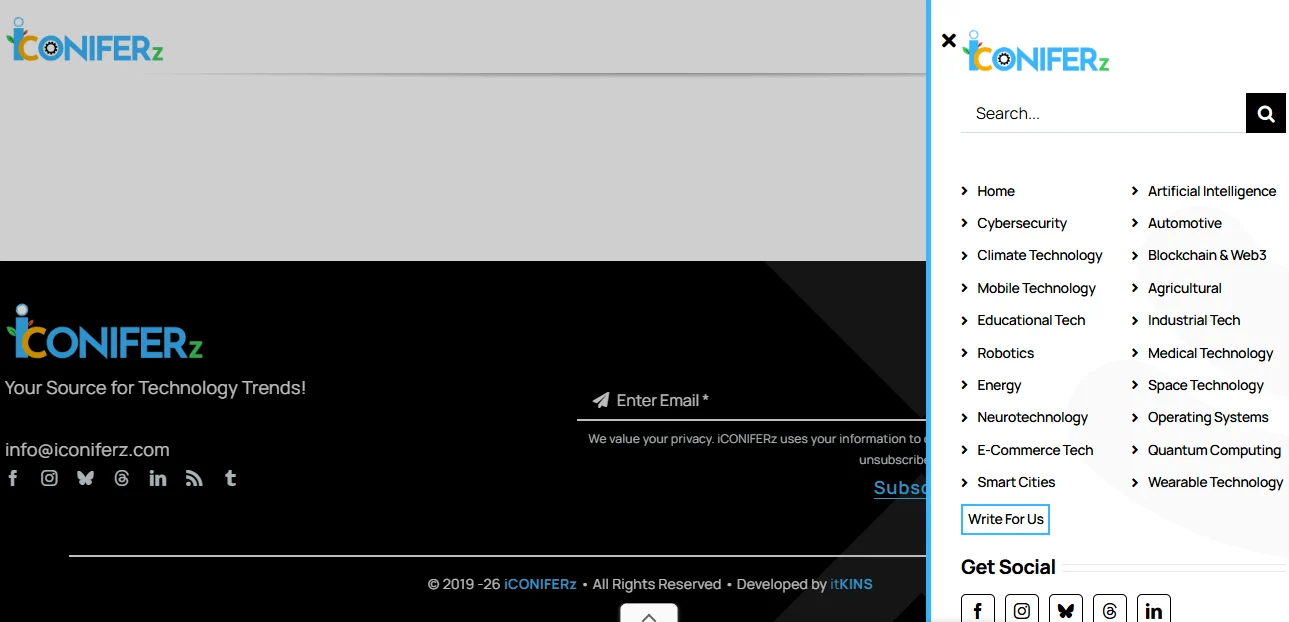 Blogging Website - iCONIFERz Tech News and Insights
