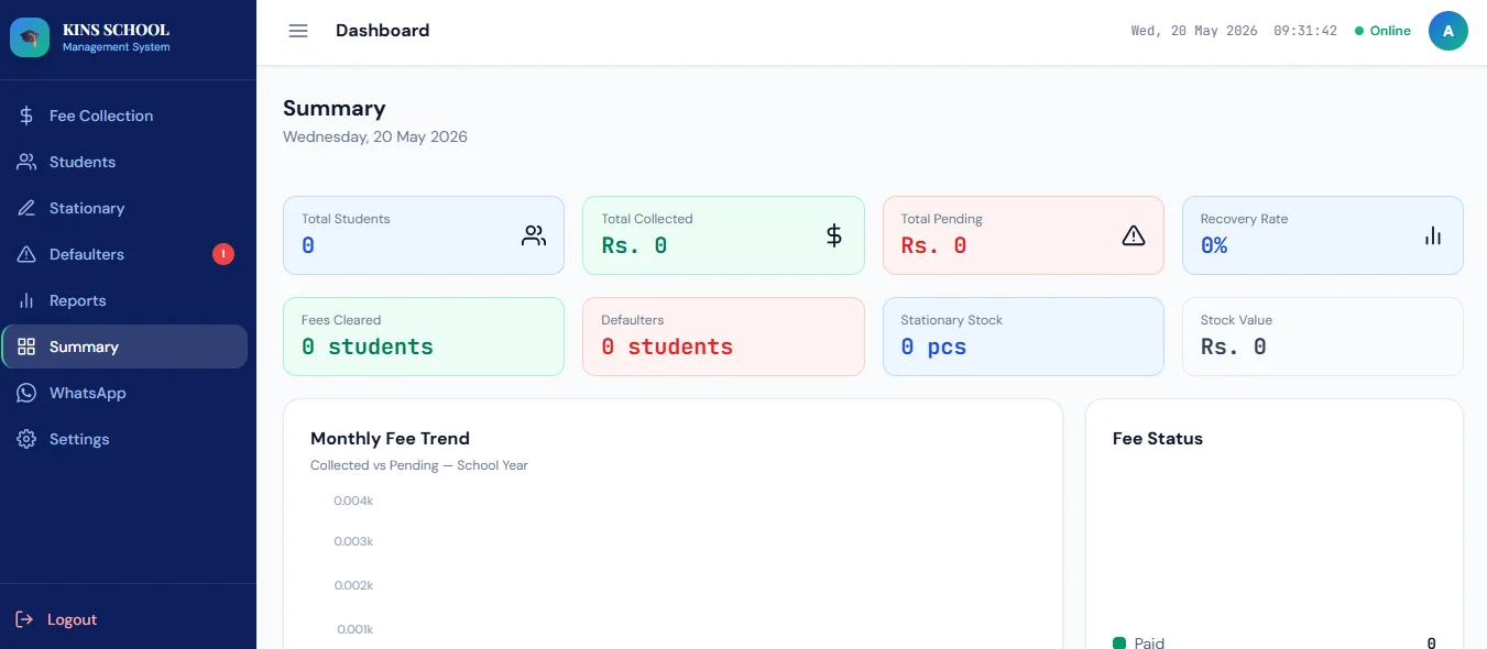 Fee Management by itKINS Online Fee Management by itKINS
