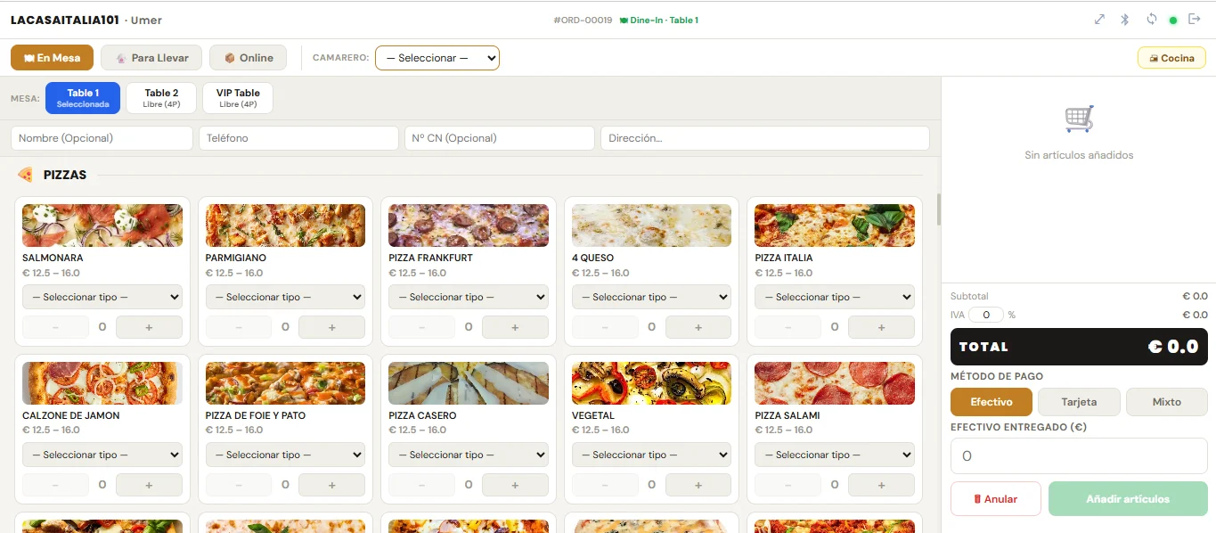 Restaurant POS Management System - LACASAITLIA101