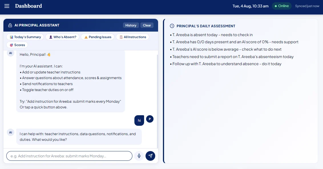 AI Principal for Schools