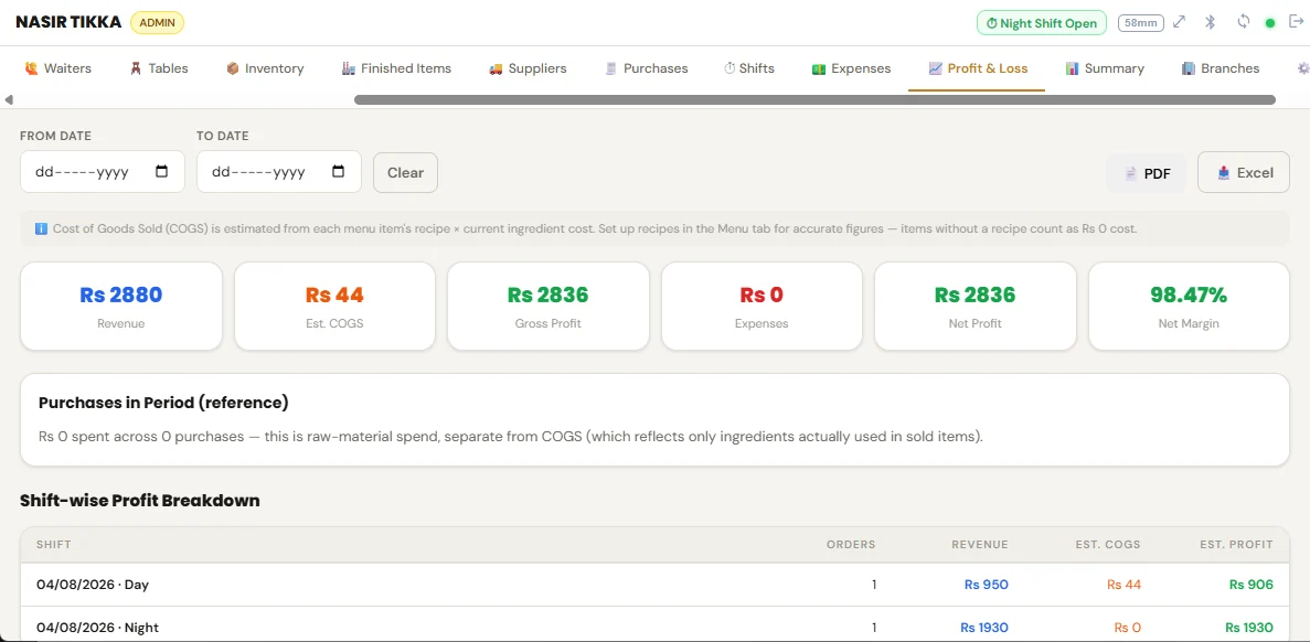 Restaurant POS System v2 | Offline POS, Inventory & Profit Software